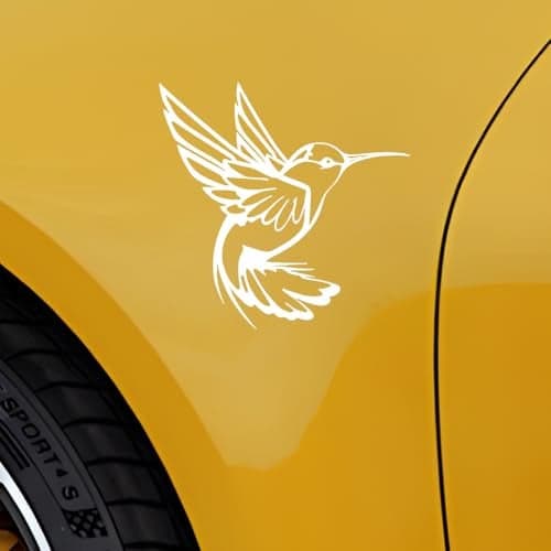 Tuxihapp Hummingbird Car Sticker Decal Waterproof Vinyl Auto Window Decals Cute Bumper Stickers Universal Car Indoor and Outdoor Stickers for Cars Trucks Wall Laptop White