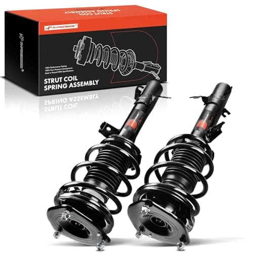 A-Premium Rear Struts Compatible with 2007-2015 Mini Cooper, Exc. JCW Model/Package - 2x Replacement Suspension Complete Strut Assembly Shock with Coil Spring