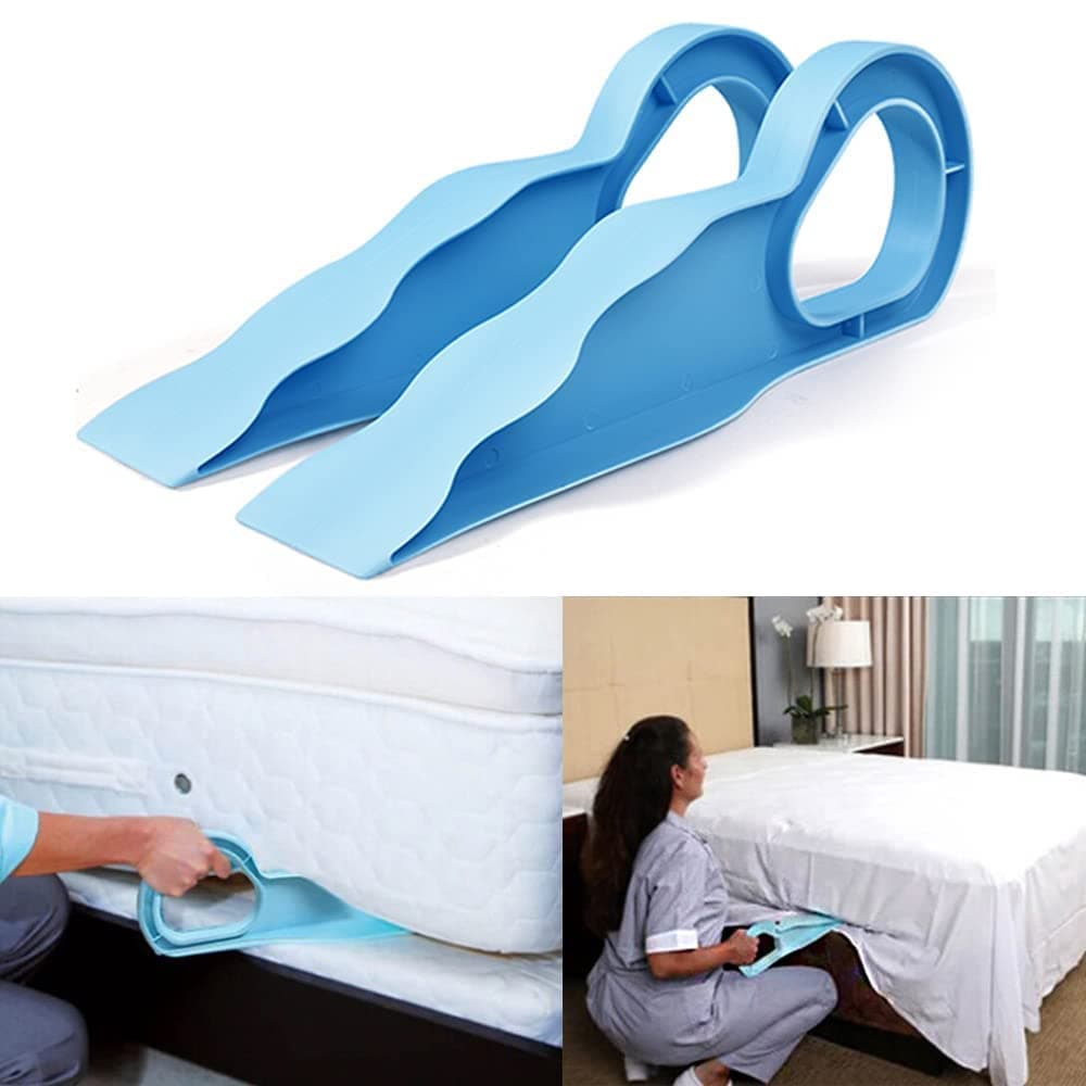 NAGPURE SALES Pack of 2 Mattress Lifter Tool Bedsheet Tucker Tool Bedsheet Mattress Lifter Stand Bed Lifter Helps Lift and Hold Mattress Wedge Elevator Tool Bed Making Tool Can Tuck Sheets 38 cm