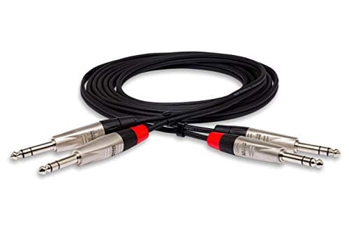 Hosa HSS-010X2 Pro Stereo Interconnect, Dual REAN 1/4 Inch TRS to Same, 10 Feet
