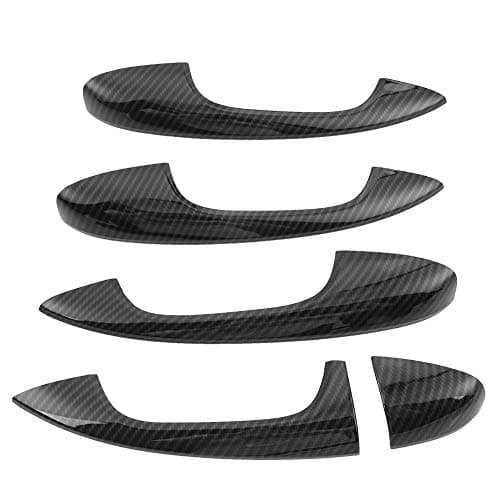 Senyar for Carbon Fiber 4pcs Car Door Handle Cover TrimABS Carbon Fiber Cover Trim for CClass W205 GLC X253 20152018