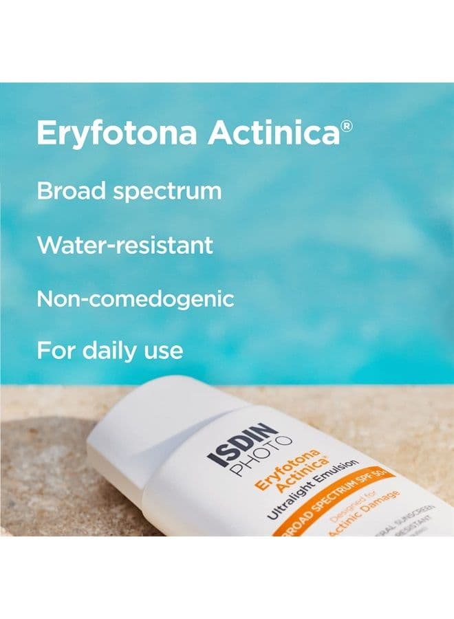 Eryfotona Actinica Zinc Oxide and 100% Mineral Sunscreen Broad Spectrum SPF 50+, No White Cast, Suitable for Sensitive Skin, 3.4 Fl Oz