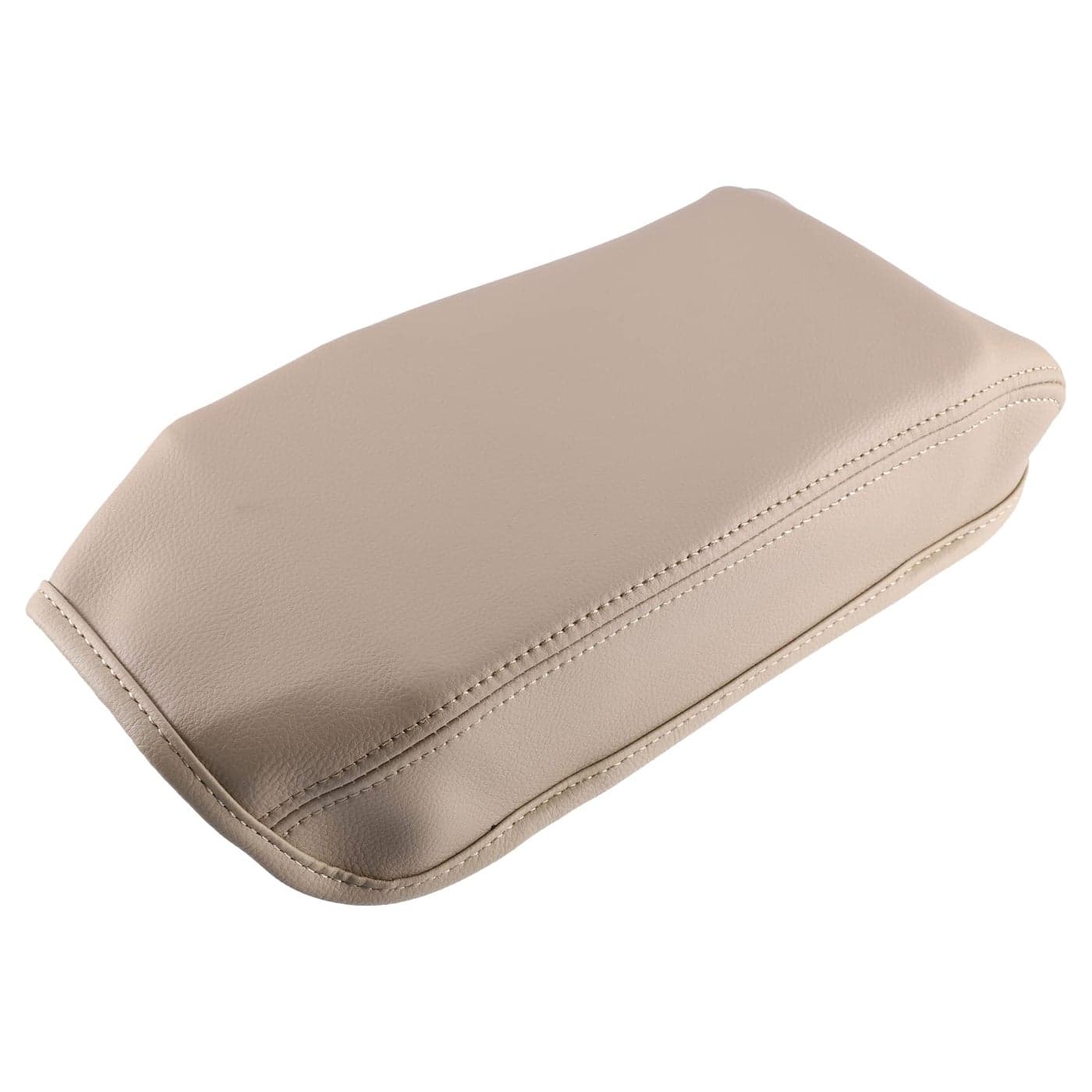 X AUTOHAUX Car Center Console Armrest Box Cover for Honda Civic 2012 2013 2014 2015 Pad Interior AntiScratch Faux Leather Protector Decoration Beige