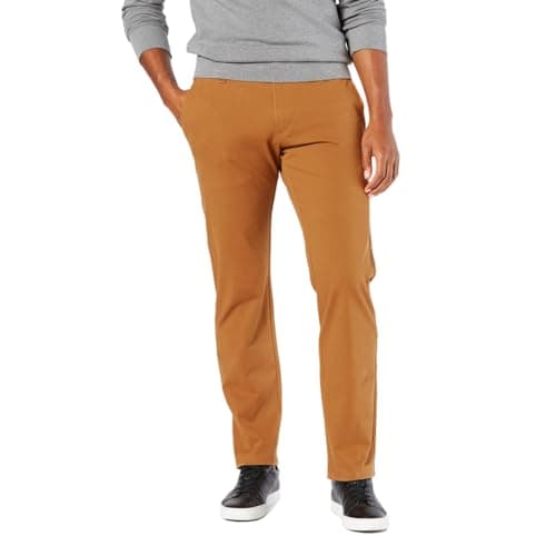 Dockers Men's Straight Fit Ultimate Chino with Smart 360 Flex (Regular and Big & Tall), Dark Ginger, 38W x 34L