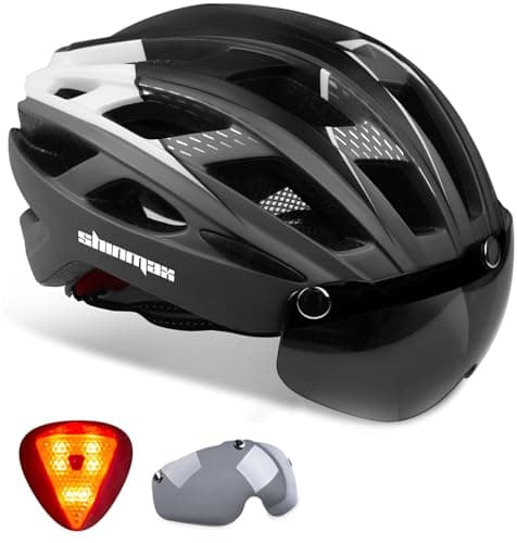 Shinmax Bike Helmet CPSCCPC Bike Helmet for Adult Men Women with Magnetic GogglesLed Back Light Cycling Helmet Adjustable SMT69