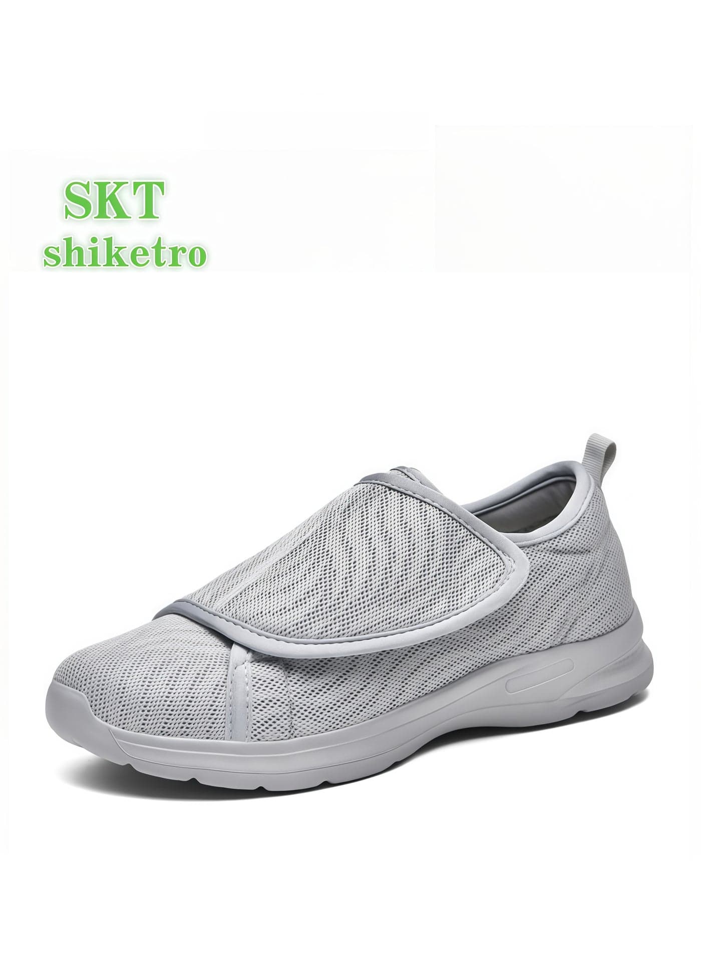 SKT Shiketro Unisex Wide Width Diabetic Shoes with Adjustable Closures Easy On/Off, Breathable Lightweight Comfortable Walking Sneakers for Edema Swollen Feet Summer