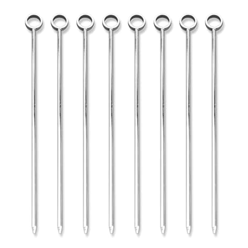 PuTwo Stainless Steel Martini Glass Cocktail Picks, 4.25Inch, Silver