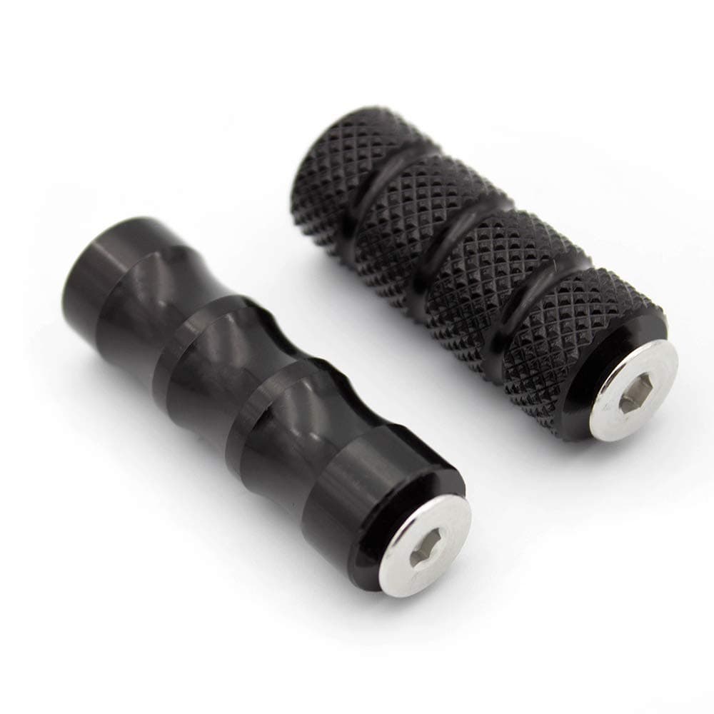 6mm Hole Motorcycle Gear Shift Pegs Brake Footpegs Footrest Foot Pedal Universal for Rearsets Black
