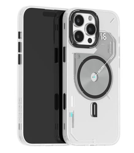 Aulumu A16 for iPhone 16 Pro Max Magnetic Thermal Case | Updated Camera Control | IMD Technology | Compatible with Magsafe | Complete Wrap-Around | Touch Translucent White