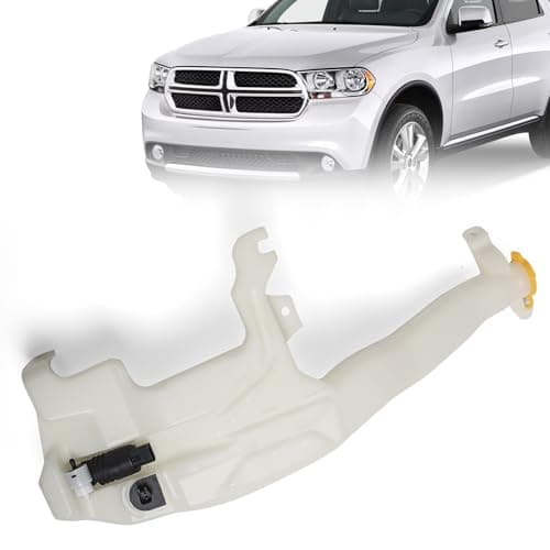 VLINCAR Washer Fluid Reservoir Compatible with Dodge Durango/Jeep Grand Cherokee 2011-2022, Jeep Grand Cherokee WK 2022 Windshield Washer Tank with Pump/Cap W/O Headlight Washer Hole 55079365AF