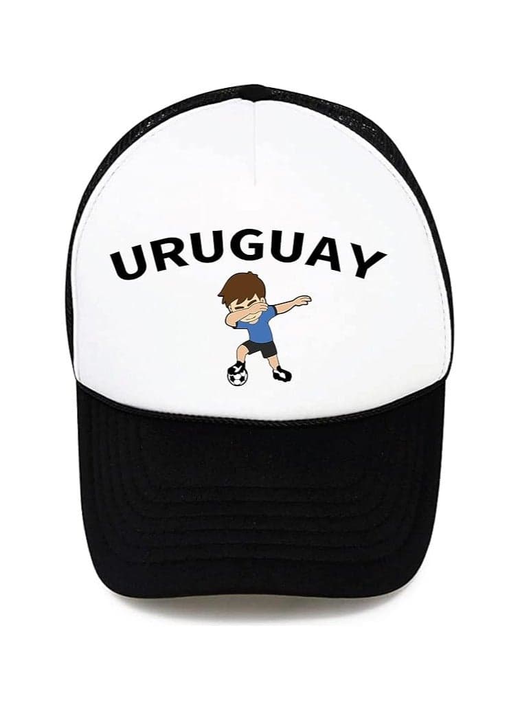 Uruguay Sports Cap With Adjustment Plastic Snap Closure For Men And Women
