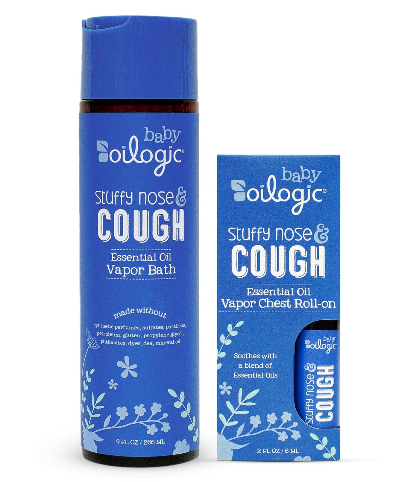 Oilogic Stuffy Nose Cough Vapor Bath RollOn Essential Oil for Babies Toddlers Gentle Baby Bath Essentials Soothe Comfort PediatricianTested Safe for Babies