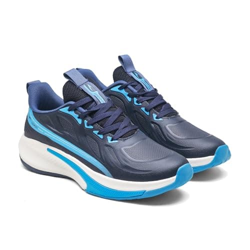 ASIAN Quantum-26 Men’s Running Shoes | Lightweight, Breathable & Trainers for Walking, Gym, Fitness Stylish Sports Shoes for Boys Navy Sky (NAVYSKY) -UK 7