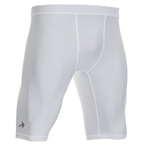 CompressionZ Compression Shorts Men Performance Baselayer| Athletic, Running, Biking All Sports Men's Underwear for Workout White 2X-Large