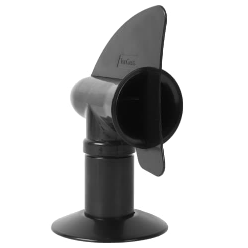 TonGass (1-Pack, Black RV Rotating Sewer Plumbing Vent Cover for RV Rotating Holding Tank Vent Wind-Powered Cover Draws Holding Tank Odors Out - Rotates 360 Degrees - Includes Mounting Hardware