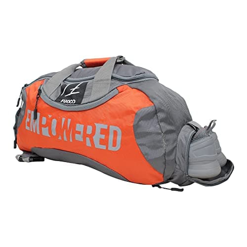 FUOCO 3-in-1 Hybrid Duffle Bag Men Women Backpack | Gym Bag for Men with Shoe Compartment | Sports Bags for Yoga Swimming with Travel Backpacks