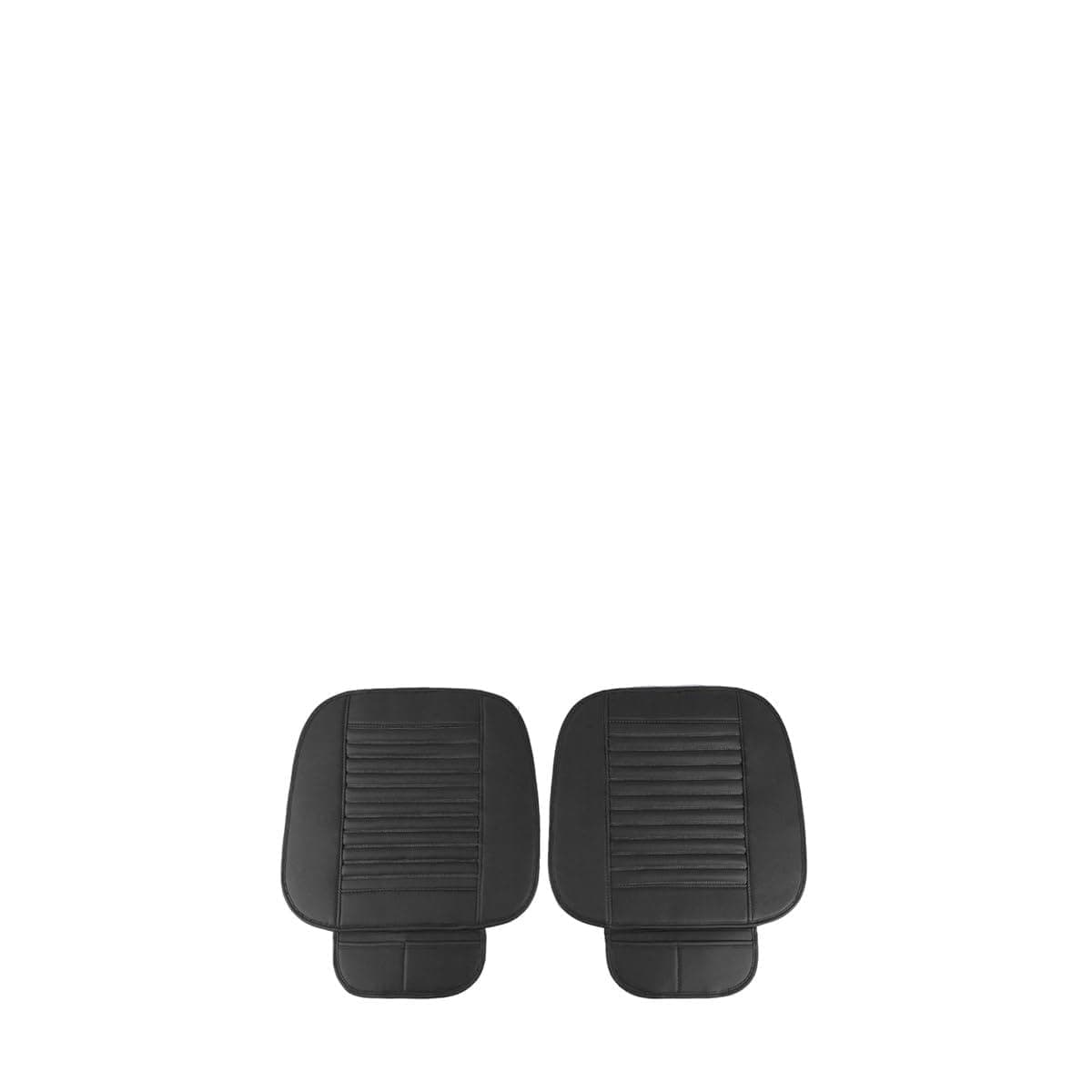 zipelo 2 Pack Car Seat Covers for Front Seats Breathable Leather Cushion Protector AntiSlip Driver Seat Padded with Storage Pockets Auto Interior Decoration for Most Vehicles Black