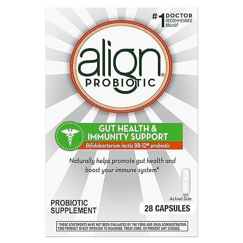 Align Gut Health Immunity Probiotic Daily Digestive Support for Women and Men Helps Support Immune and Digestive Health 28 Capsules