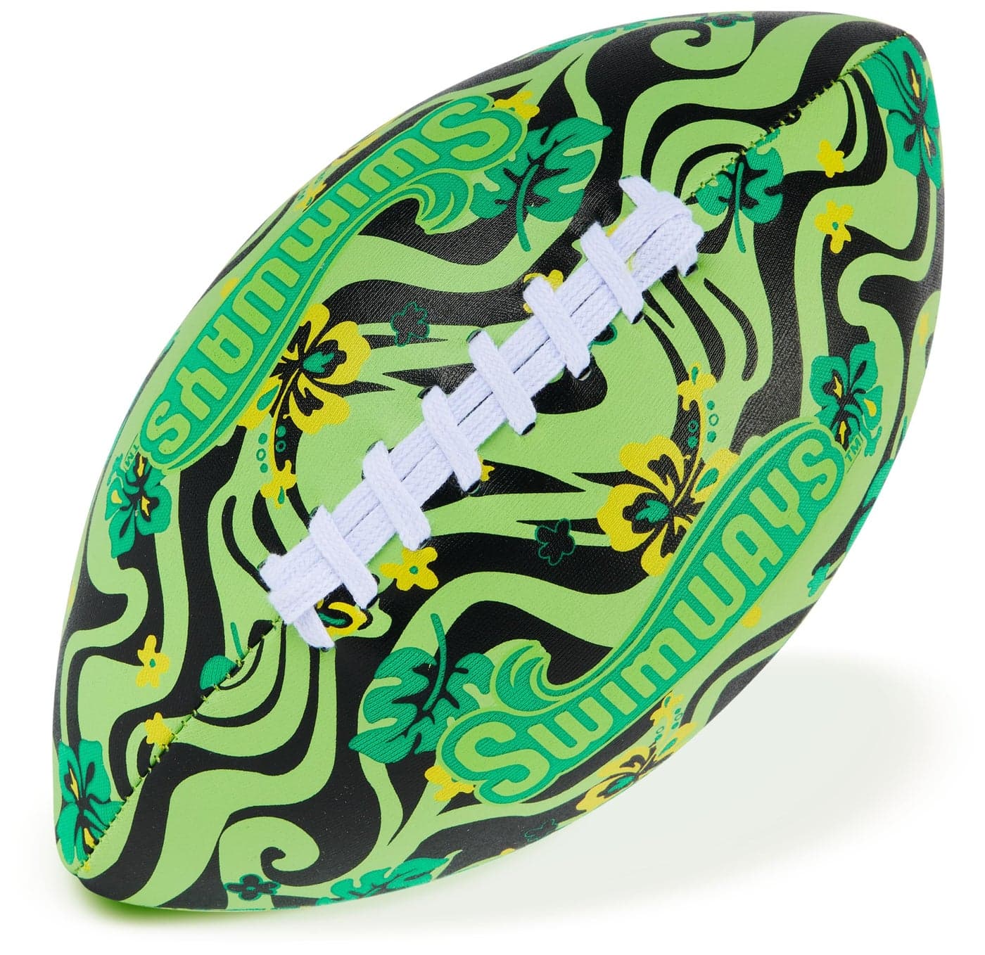 SwimWays Hydro Waterproof Football, Outdoor Games for Adults and Kids, Swimming Pool Accessories and Pool Party Games,9.25 Inches, Green