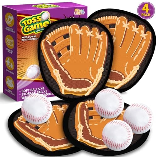 SpringFlower Catch and Toss Game Outdoor Sport Game Toy for Toddlers Kids Stick Ball Catch Set Toy Gifts for Boys GirlsKids Baseball Beach Outdoor Indoor Pool Game
