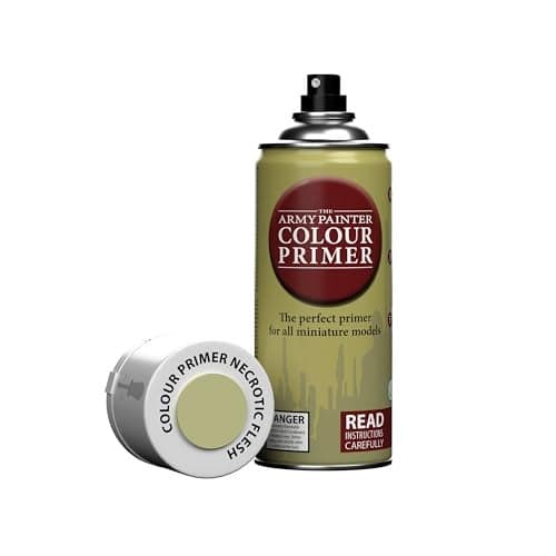 The Army Painter Color Primer Spray Paint, Necrotic Flesh, 400ml, 13.5oz - Acrylic Spray Undercoat for Miniature Painting - Spray Primer for Plastic Miniatures
