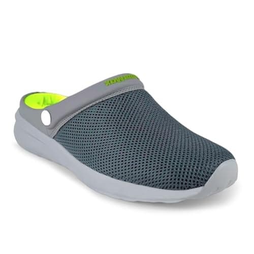 KazarMax Wanderer Grey Clogs Sandals for Men -6 UK