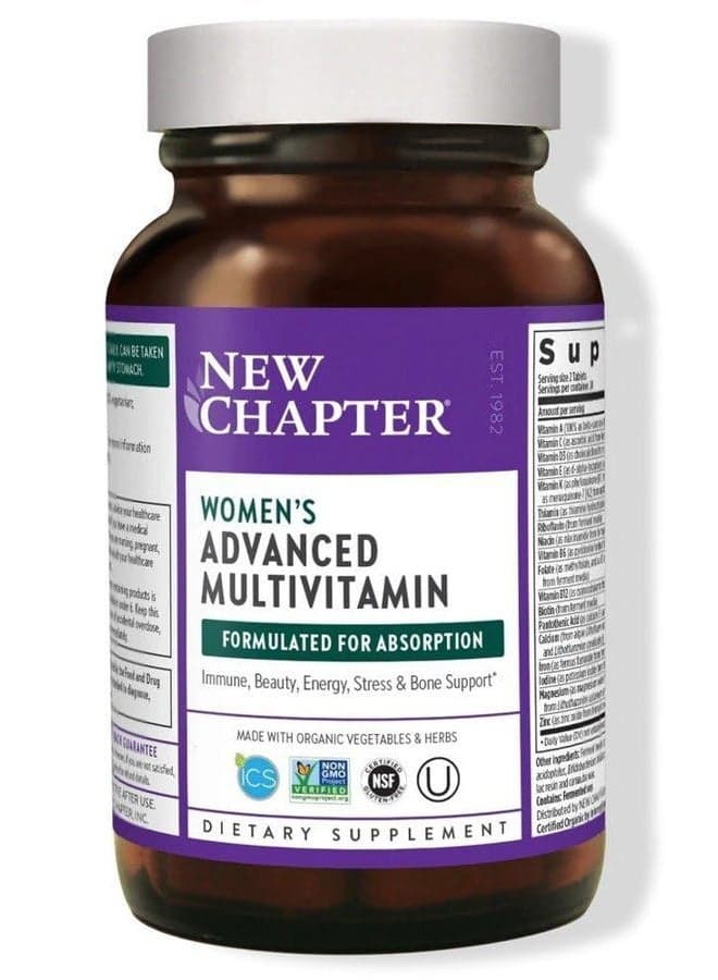 Women's Multivitamin, Every Woman, Fermented with Probiotics + Iron + Vitamin D3 + B Vitamins + Organic Non-GMO Ingredients - 48 ct