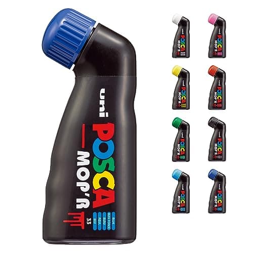 Multicolor Posca Markers MopR Posca Paint Markers with XXL 319mm Round Tip for Any Surface ACMICertified NonToxic Formula Uni Posca MOPR Blue