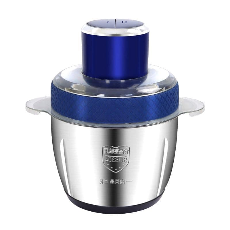 PARSPAR Multifunctional Minced Meat Minced Stuffing Machine 3L Stainless Steel Meat Blender Food Chopper for Meat Vegetables Baby Food Fruits and Nuts with 4 Sharp Blades 300 Watts Blue