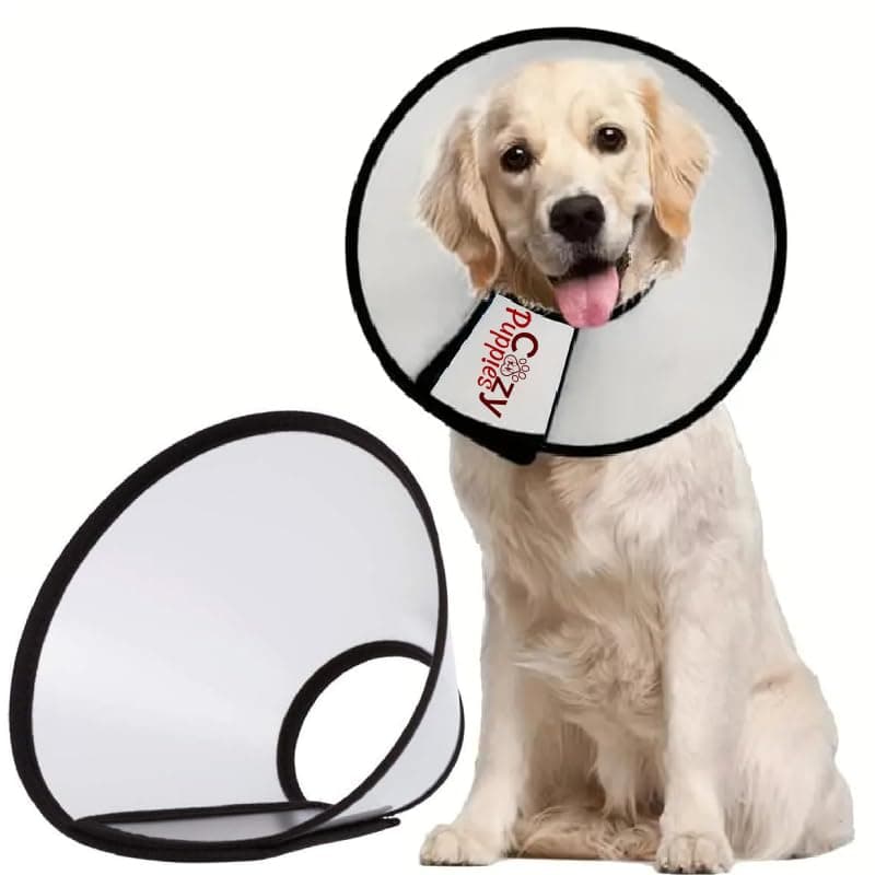Cozy Puppies Pvc Adjustable Dog Elizabeth Collar Professional Neck Recovery Collar For Surgety Wound Healing Protection Dog Protective (1 No Neck Fit Size (56-60 Cm)),Multicolor