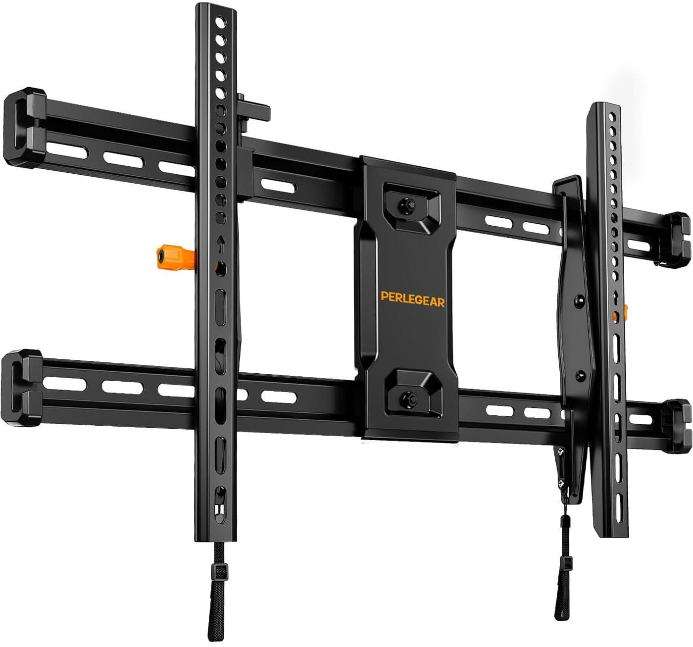 Perlegear Tilting TV Wall Mount for 42–90 Inch TVs with Leveling Adjustment, Low Profile TV Mount up to 132 lbs, Wall Mount Bracket Fits 12”/16”/18”/24” Wood Studs, Max VESA 600x400mm, PGLT9