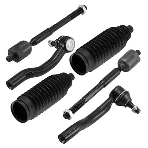 BDFHYK 6pcs Front Inner & Outer Tie Rod Ends Kit w/Tie Rod Boot Compatible with Toyota Camry 2007-2011,Compatible with Lexus ES350 2007-2012 Replacement for ES80602 ES80603 EV800085