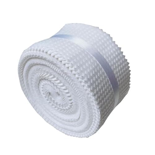 HANPATQUI 40pcs 100 Cotton White Fabric Strips for Quilting Precut Fabric Bundles 25 x 44 Solid Pattern