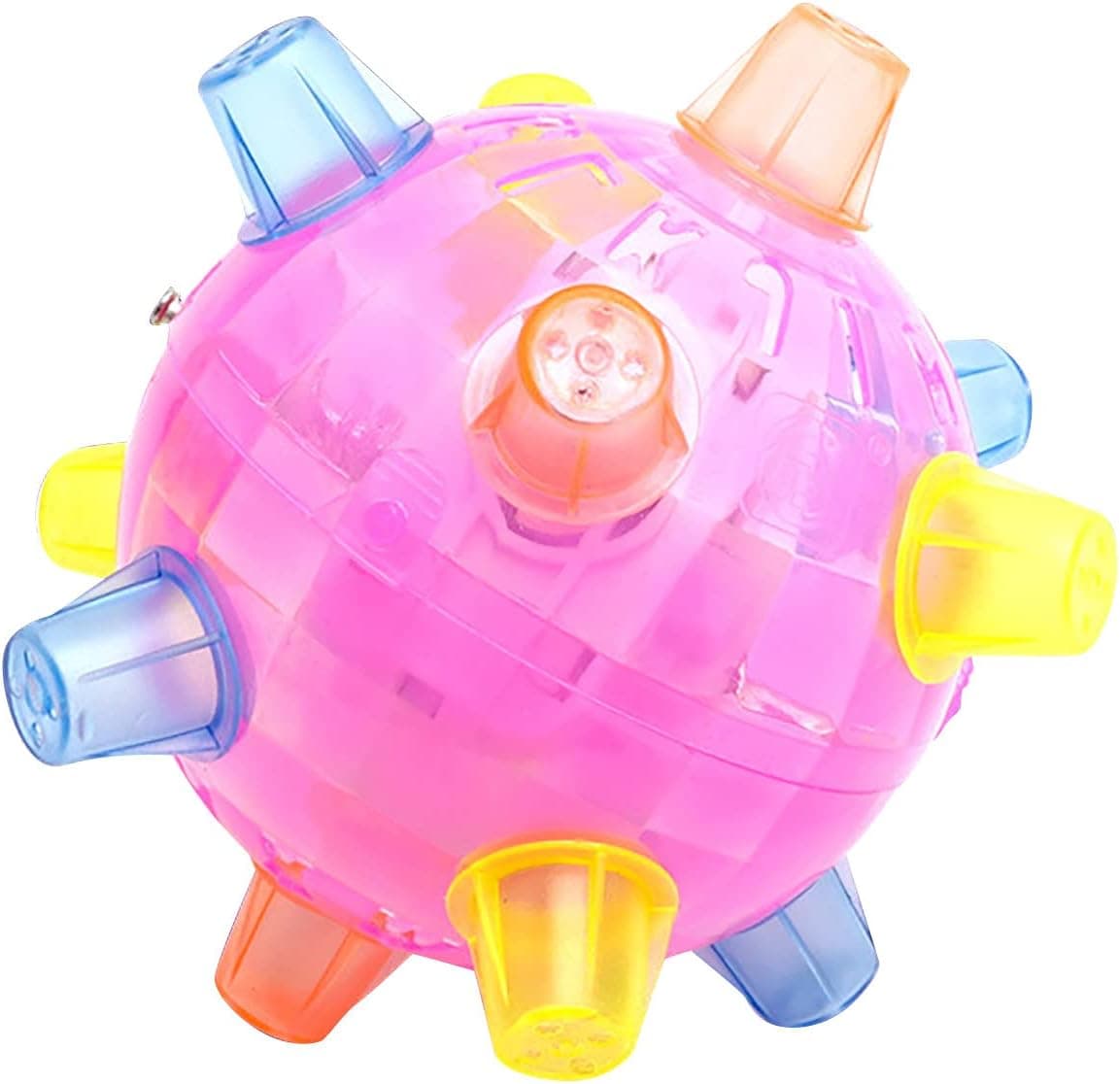 4.5-inch Interactive Jumping Flashing Light & Sound Ball for Dogs & Cats - Fun Bouncing Pet Toy with Music Activation, Small to Medium Size Pets, Smart Interactive Play Ball, Dog C