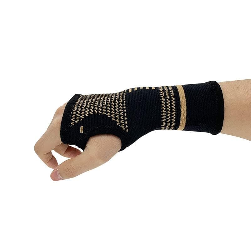 Jesata Copper Compression Hand and Wrist Sleeve Brace Support for Men & Women | Pain Relief, Injury Recovery, Suitable for Sports Protection |Arthritis Gloves Professional Wrist Brace | 1 Piece (S)