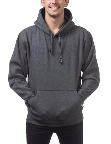 Pro Club Mens Heavyweight Pullover Hoodie 13oz Charcoal Large