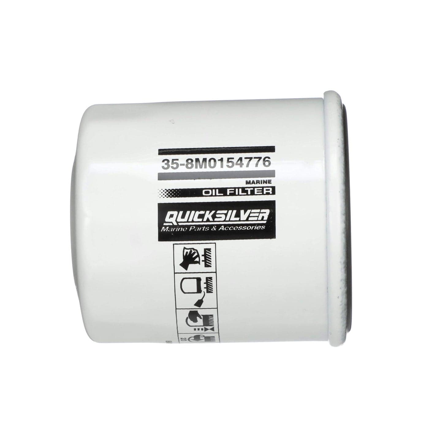 Quicksilver 8M0154776 20 Micron Oil Filter for Select Yamaha Honda and NissanTohatsu 99115hp Outboards 20002018