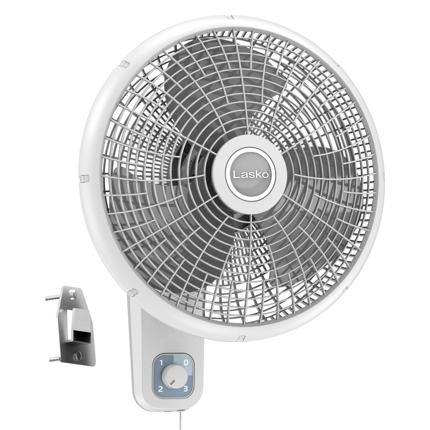Lasko 16 3Speed Oscillating Wall Mount Fan for Indoor Use M16900 Light Grey