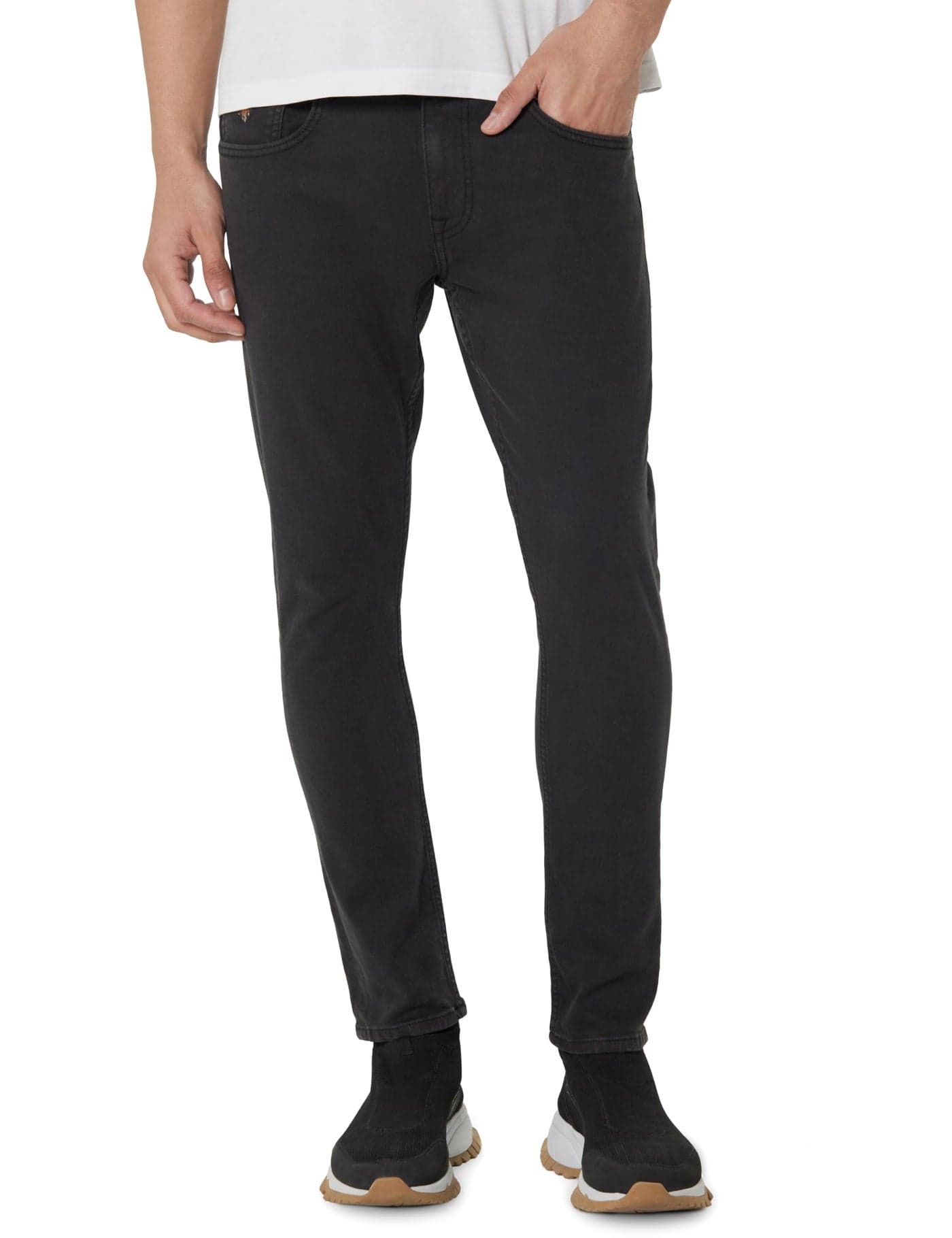 U.S. Polo ASSN. Mens Henry Skinny Cropped Overdyed Jeans (UDJENO2034_Black_34)
