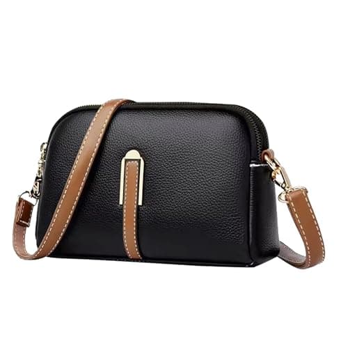ADISA Women's Girls Grains Cross Body Sling Messenger Bag (Sl8141-Bla, Black)