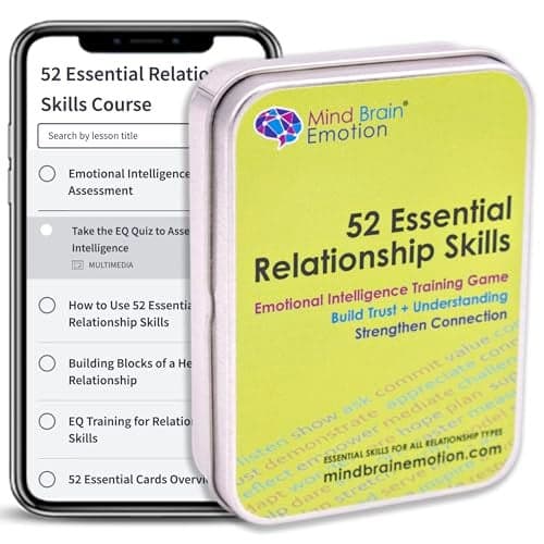 52 Essential Emotional Intelligence Training Relationship Skills Card Game for Empathy Trust Building Activities Conversation Starters Team Icebreaker Tools by Harvard Researcher