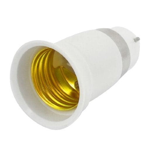 Prop It Up Plastic Metal B22 to E27 Socket Lamp Holder/Light Bulb Adapter (White)