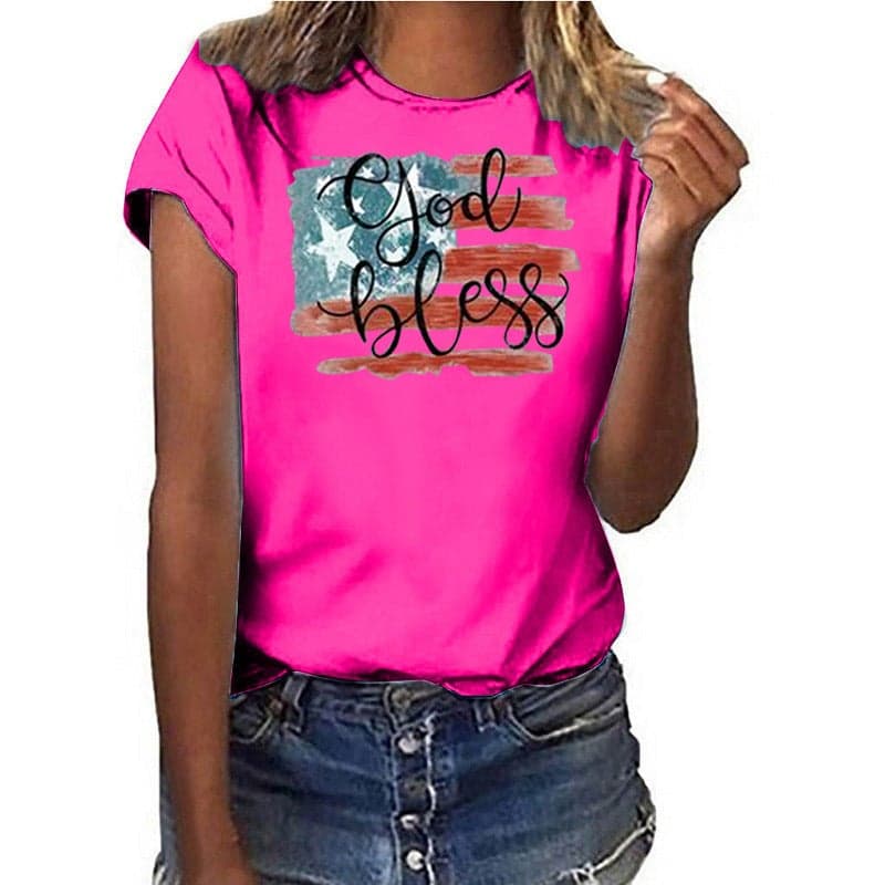 2024 Women'S Short-Sleeved Wish T-Shirt Independent Station Shopee Printing Temtemu