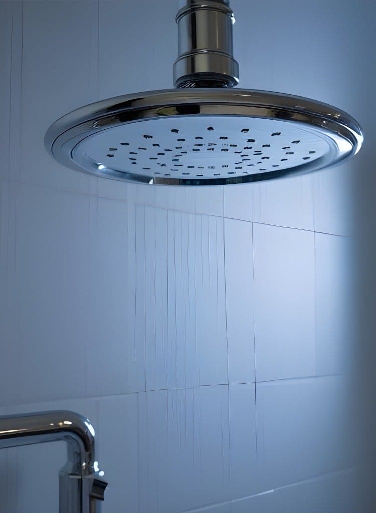 High Pressure Fixed Rainfall Shower Head - Adjustable Overhead Rain Shower Heads 6 inch - Large Round Waterfall Shower Top Spray Head - Replacement Chrome Showerhead Universal G1/2 Fitting