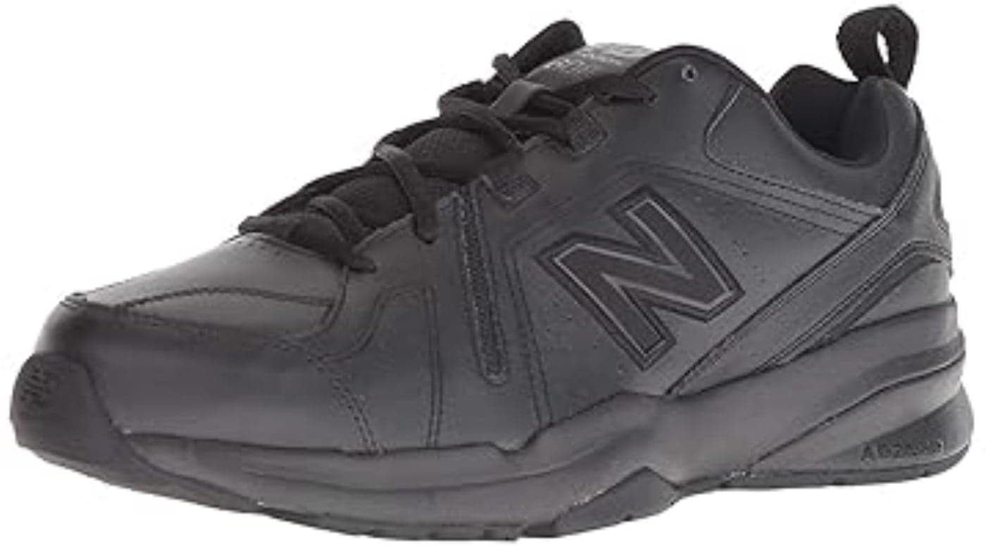 New Balance Men's 608 V5 Casual Comfort Cross Trainer, Black/Black, 13 Wide
