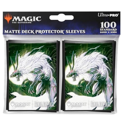 Ultra PRO Final Fantasy x Universes Beyond Summon Fenrir 100ct Deck Protector Sleeves for Magic The Gathering Trading Card Accessories Collectible Card Game Gear Final Fantasy Collectibles