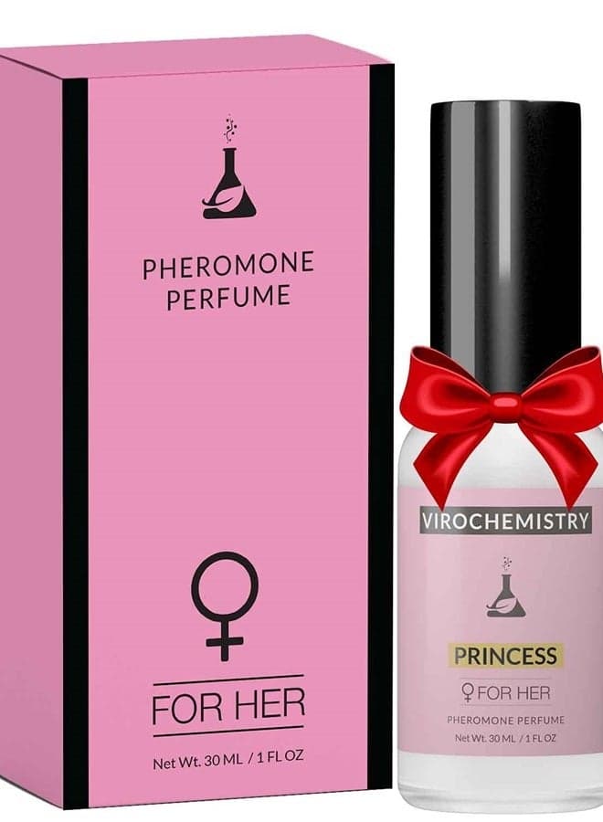 Pheromones For Women (Princess) - Elegant, Ultra Strength Organic Fragrance Body Perfume Spray (1 Fl. Oz Spray) (Human Grade Pheromones to Attract Men)