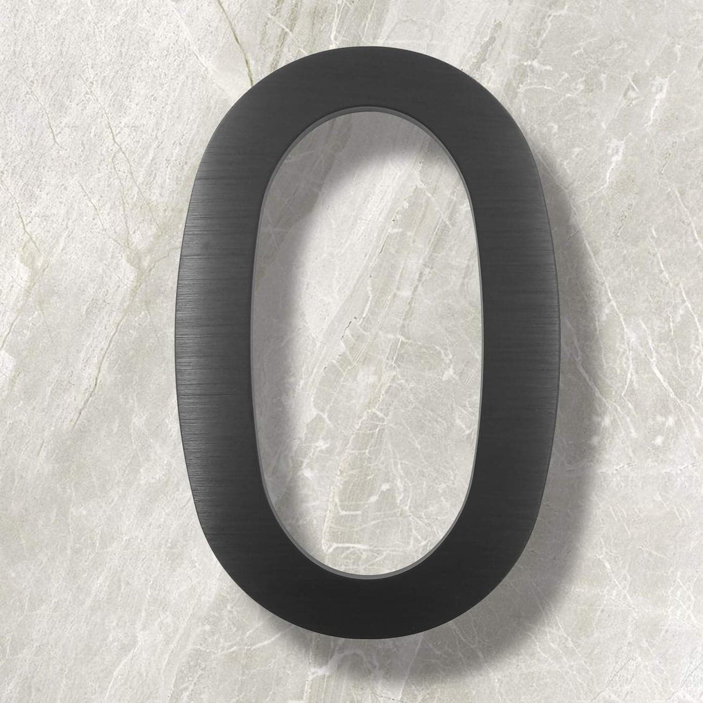 Cobata 10 Inch House Numbers Modern Floating Street Home Address NumberLarge Contemporary Aluminum Brushed Finish Number Black Number 0