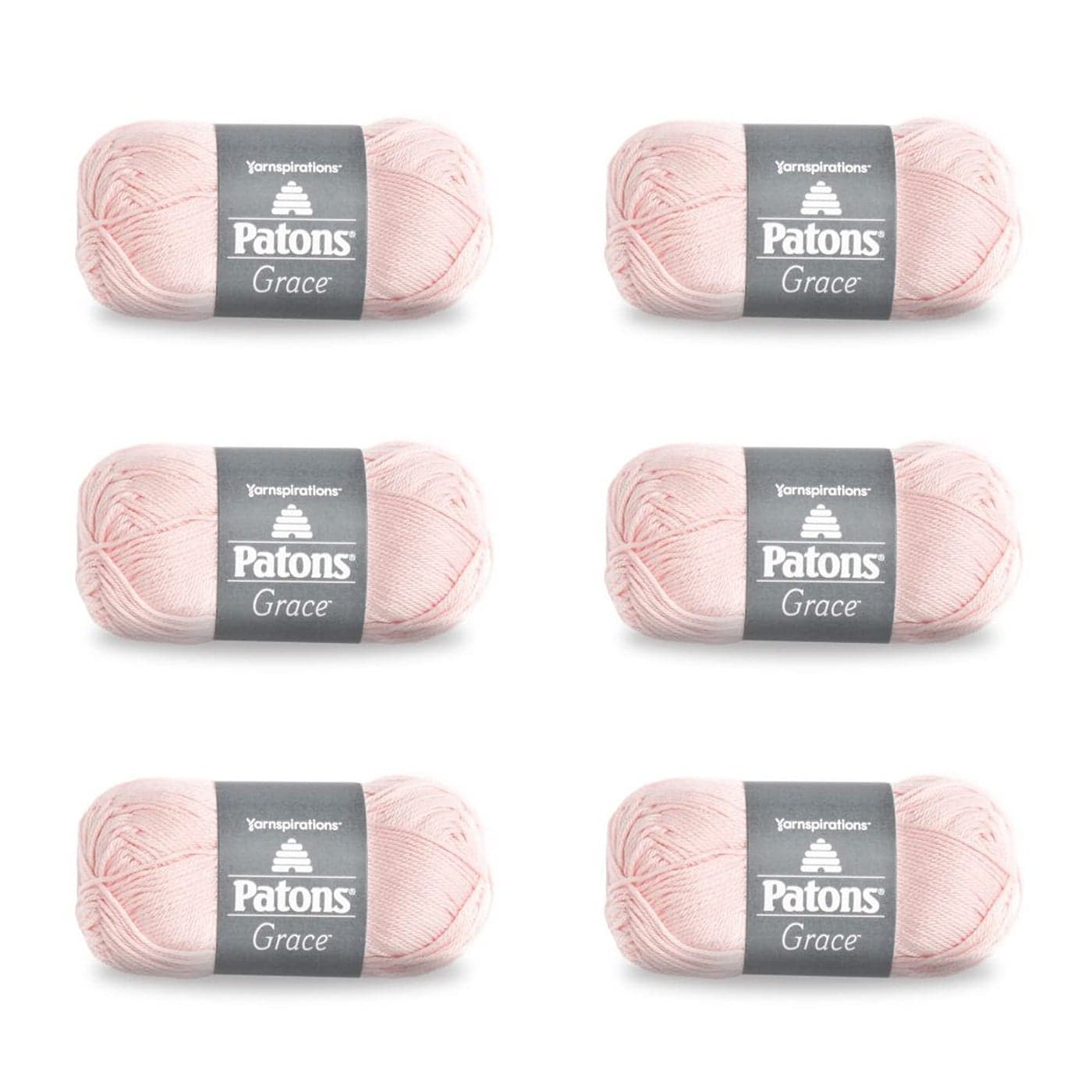 Patons Grace Blush Yarn 6 Pack of 175oz50g Cotton 3 DK 136 Yards KnittingCrochet