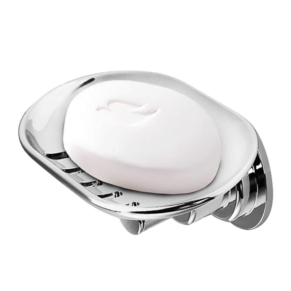 BOPai Elegant Suction Cup Soap Dish for Shower Powerful Vacuum Suction Soap Holder Bathroom Kitchen